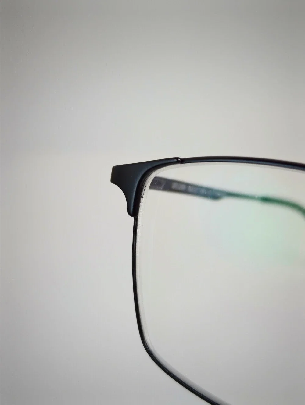 Decider. Womens Black Low Gloss Rectangular Titanium Frame.